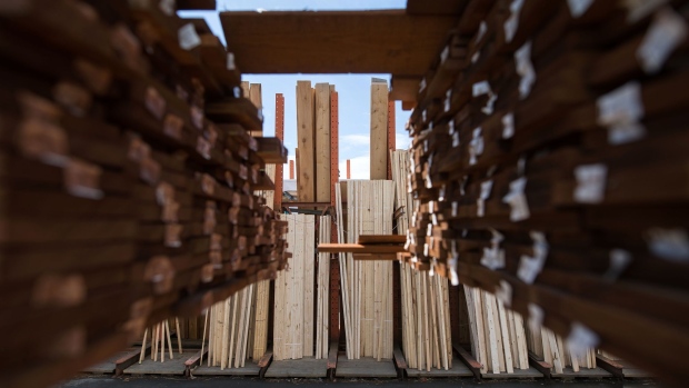 Rows of lumber at a lumberyard in Victoria, British Columbia, Canada, on Friday, May 7, 2020. The pandemic-fueled surge in home construction last year took North American sawmills by surprise, sending lumber prices to new records. Photographer: James MacDonald/Bloomberg
