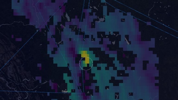 Canadian methane plumes detected in satellite data Source: Kayrros SAS