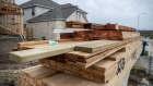 Piles of lumber outside a home under construction in the CastleRock Communities Sunfield residential development in Buda, Texas, U.S., on Wednesday, May 15, 2021. Across the U.S., house prices are skyrocketing, bidding wars are the norm and supply is scarcer than ever. Now the market is too hot even for homebuilders. Photographer: Sergio Flores/Bloomberg