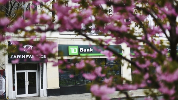 Signage is displayed outside a TD Ameritrade Holding Corp. bank branch in New York, New York, US., on Saturday, April 20, 2019. TD Ameritrade Holding Corp. is scheduled to release earnings figures on April 23.
