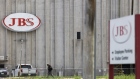A person walks outside the JBS Beef Production Facility in Greeley, Colorado, U.S., on Tuesday, June 1, 2021. A cyberattack on JBS SA, the world's largest meat producer, has forced the shutdown of some of the largest slaughterhouses globally, and there are signs that the closures are spreading.