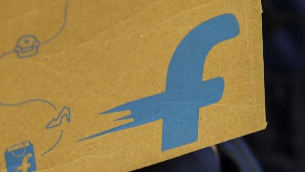 The logo of Flipkart Online Services Pvt is seen on the side of a package at the company's office in the Jayaprakash Narayan Nagar area of Bengaluru, India, on Wednesday, Oct. 26, 2016. Flipkart, India's largest and most valuable e-commerce company, is against domestic rival Snapdeal.com and U.S. leviathan Amazon.com Inc., all tussling for dominance in a market that Morgan Stanley expects to explode more than ten-fold to $137 billion by 2020 from $11 billion in 2013.
