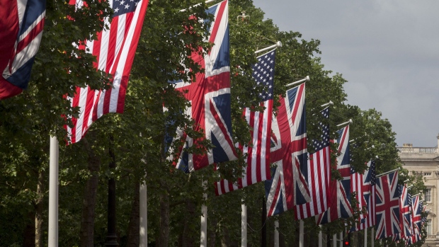 British and American flags Photographer: Richard Baker/In Pictures/Getty Images