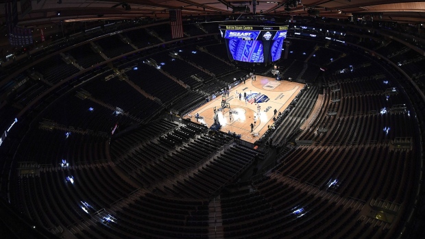 Before the start of the quarterfinals of the Big East Basketball Tournament at Madison Square Garden on March 12, 2020 in New York City. 