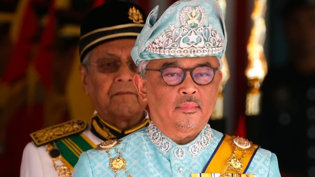 Sultan Abdullah Sultan Ahmad, Malaysia's king, attends a ceremony at Parliament Square in Kuala Lumpur, Malaysia, on Thursday, Jan. 31, 2019. Malaysia has crowned a new king in a traditional ceremony, after the previous monarch stepped down midway through his term in an unprecedented abdication.