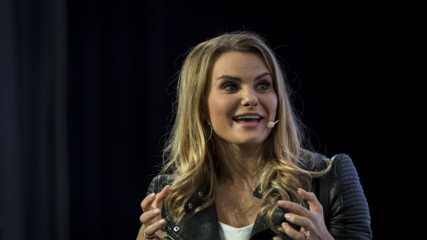 Michele Romanow, co-founder and president of Clearbanc, speaks during TechCrunch Disrupt 2019 in San Francisco, California, U.S., on Wednesday, Oct. 2, 2019. TechCrunch Disrupt, the world's leading authority in debuting revolutionary startups, gathers the brightest entrepreneurs, investors, hackers, and tech fans for on-stage interviews.