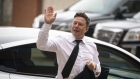 Elon Musk, chief executive officer of Tesla Inc., arrives at court during the SolarCity trial in Wilmington, Delaware, U.S., on Tuesday, July 13, 2021. Musk was cool but combative as he testified in a Delaware courtroom that Tesla's more than $2 billion acquisition of SolarCity in 2016 wasn't a bailout of the struggling solar provider.