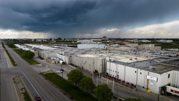 The JBS Beef Production Facility in Greeley, Colorado, U.S., on Tuesday, June 1, 2021. A cyberattack on JBS SA, the world's largest meat producer, has forced the shutdown of some of the largest slaughterhouses globally, and there are signs that the closures are spreading.