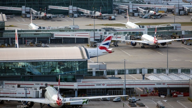 LONDON, ENGLAND - OCTOBER 11: A general view of Terminal 5 of Heathrow Airport on October 11, 2016 in London, England. The UK government has said it will announce a decision on airport expansion soon. Proposals include either a third runway at Heathrow, an extension of a runway at the airport or a new runway at Gatwick Airport. (Photo by Jack Taylor/Getty Images)