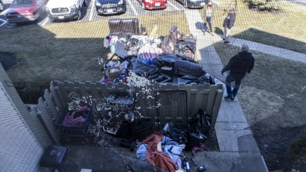 Items are removed from a home during an eviction in the unincorporated community of Galloway on March 3, 2021 west of Columbus, Ohio.