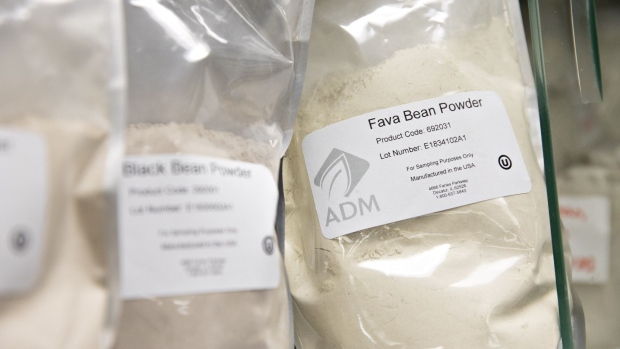 Fava bean powder at the ADM Science and Technology Center in Decatur, Illinois. Photographer: Daniel Acker/Bloomberg