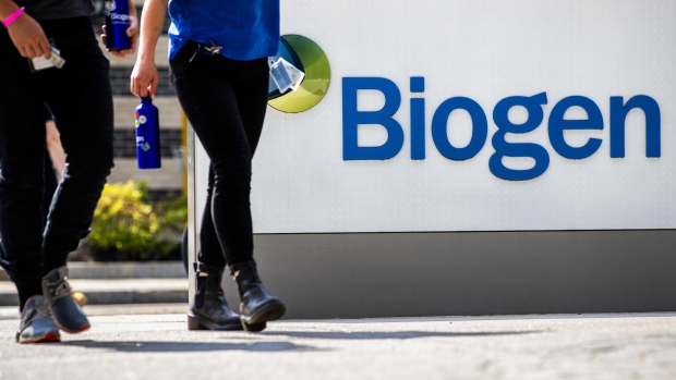 Biogen headquarters in Cambridge, Massachusetts. Photographer: Adam Glanzman/Bloomberg