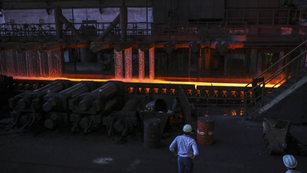 Sparks fly during a molten iron tapping process inside the blast furnace unit at the Steel Authority of India Ltd. (SAIL) Rourkela Steel Plant (RSP) in Rourkela district, Odisha, India, on Friday, June 21, 2019. India's annual steel consumption is close to 100 million tons and there are prospects for further growth from Prime Minister Narendra Modi’s push to build infrastructure. Photographer: Dhiraj Singh/Bloomberg