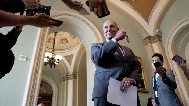 Chuck Schumer at the U.S. Capitol in Washington, on July 28.