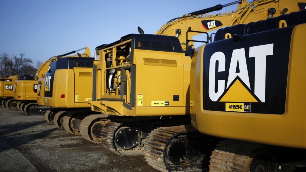 Caterpillar Inc. excavators are displayed for sale at the Whayne Supply Co. dealership in Louisville, Kentucky, U.S., on Monday, Jan. 27, 2020. Caterpillar is scheduled to release earnings figures on January 31. Photographer: Luke Sharrett/Bloomberg