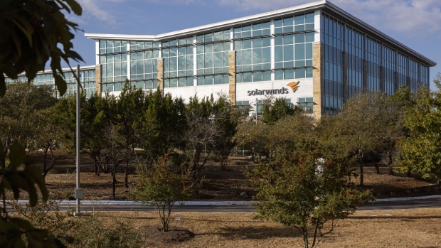 SolarWinds Corp. headquarters in Austin, Texas, U.S., on Tuesday, Dec. 22, 2020. A former security adviser at the IT monitoring and network management company SolarWinds Corp. said he warned management of cybersecurity risks and laid out a plan to improve it that was ultimately ignored. Photographer: Bronte Wittpenn/Bloomberg