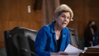 Senator Elizabeth Warren, a Democrat from Massachusetts, speaks during a Senate Banking, Housing, and Urban Affairs Committee hearing in Washington, D.C., U.S., on Tuesday, Aug. 3, 2021. The hearing is titled "Oversight of Regulators: Does our Financial System Work for Everyone?"