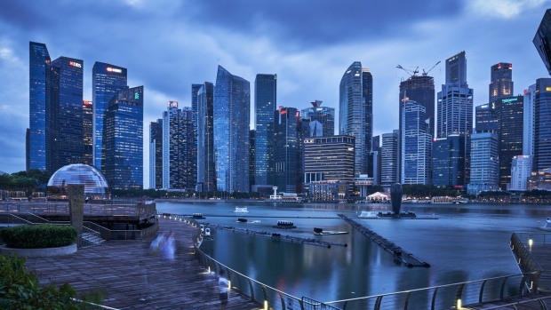 The central business district (CBD) of Singapore, on Thursday, Jan. 28, 2021. HSBC Holdings Plc plans to accelerate its expansion across Asia in its imminent strategy refresh, Chairman Mark Tucker told the virtual Asian Financial Forum last week. Photographer: Lauryn Ishak/Bloomberg