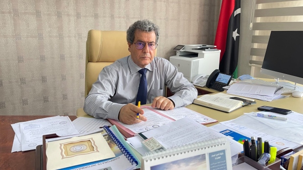 Mohamed Oun in his office in Tripoli, on Aug. 12.