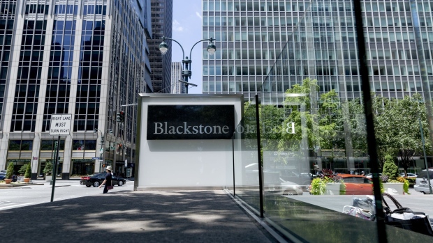 Signageoutside the Blackstone Group Inc. headquarters in New York, U.S. Photographer: Mark Abramson/Bloomberg