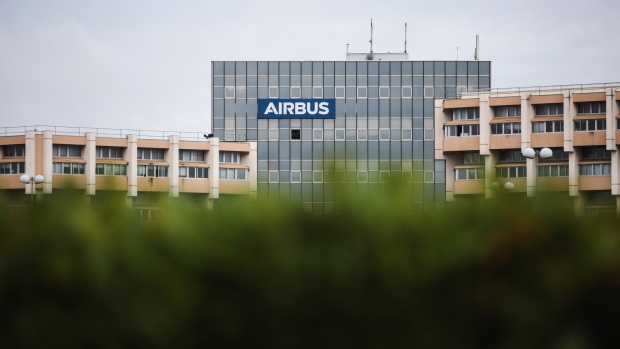 The Airbus M01 office building near the Airbus SE factory in Toulouse, France, on Wednesday, July 28, 2021. Airbus reports half year earnings on July 29.