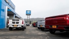 General Motors Co. Chevrolet Silverado pickup trucks for sale at a car dealership in Colma, California, U.S., on Monday, Feb. 8, 2021. General Motors Co. is scheduled to release earnings figures on February 10.