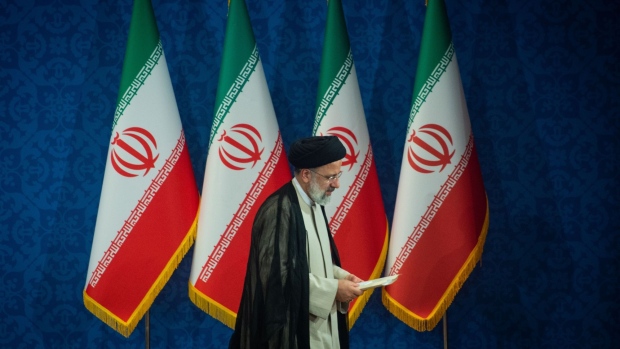 Ebrahim Raisi, Iran's president, holds his first news conference following his victory in the presidential election in Tehran, Iran, on Monday, June 21, 2021. World powers and Iran failed after a sixth round of negotiations in Vienna to revive a nuclear deal that would lift U.S. sanctions on the oil-rich Islamic Republic in exchange for it scaling back its atomic activities.