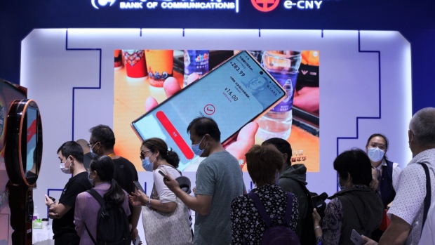Bank officials at the fair said it’s no easy job to promote the digital yuan, as its use is still limited in real life.