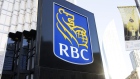 Signage stands outside the Royal Bank of Canada in the financial district of Toronto, Ontario, Canada.