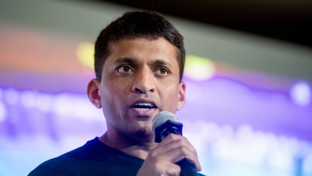 Byju Raveendran, founder and chief executive officer of Think and Learn Pvt., speaks during the Credit Suisse Asian Investment Conference in Hong Kong, China, on Tuesday, March 26, 2019. The conference runs through March 28.