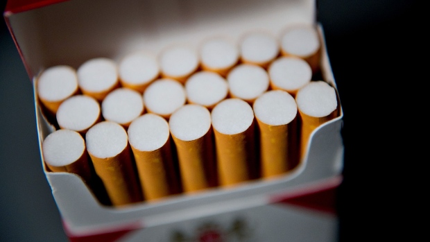 A pack of Philip Morris International Inc. Marlboro cigarettes is displayed for a photograph in Tiskilwa, Illinois, U.S., on Tuesday, April 17, 2012.