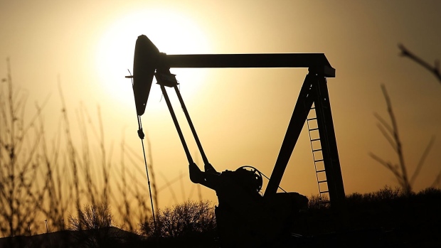 SWEETWATER, TX - JANUARY 19: An oil pumpjack works on January 19, 2016 in Sweetwater, Texas. Global oil prices continue their downward fall with U.S. oil dropping towards $27 a barrel, its lowest since 2003, on worries about global oversupply. Following a diplomatic agreement on nuclear fuel with America, Iran has forecast it will add 500,000 barrels per day to global production, following the lifting of sanctions. (Photo by Spencer Platt/Getty Images) Photographer: Spencer Platt/Getty Images North America