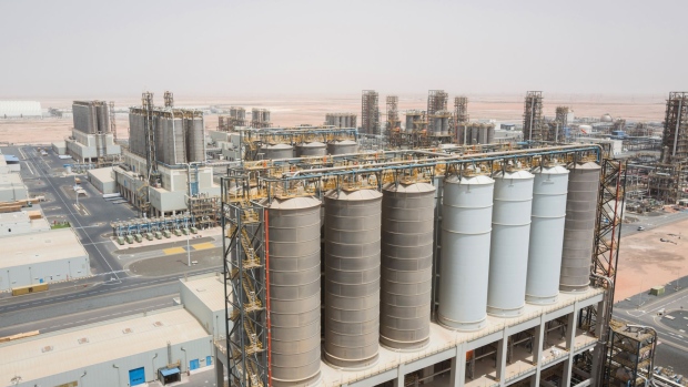 Processing tanks stand at the Ruwais refinery and petrochemical complex, operated by Abu Dhabi National Oil Co. (ADNOC), in Al Ruwais, United Arab Emirates.