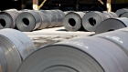 Steel coils sit outside at the U.S. Steel Corp. Granite City Works facility in Granite City, Illinois, U.S., on Thursday, July 26, 2018. U.S. President Donald Trump celebrated U.S. Steel Corp's decision to re-employ hundreds of laid-off workers and lamented decades of past leaders' trade policies.