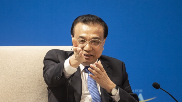 Li Keqiang, China's premier, gestures as he speaks during a session to meet with business leaders at the Boao Forum for Asia Annual Conference in Boao, Hainan province, China, on Thursday, March 28, 2019. Li said on Thursday he hopes China's trade talks with the U.S. will produce an outcome, and a deal between the world's two largest economies won’t harm the interests of other countries. Photographer: Qilai Shen/Bloomberg