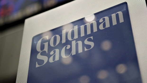 A Goldman Sachs Group Inc. logo. Photographer: Daniel Acker/Bloomberg