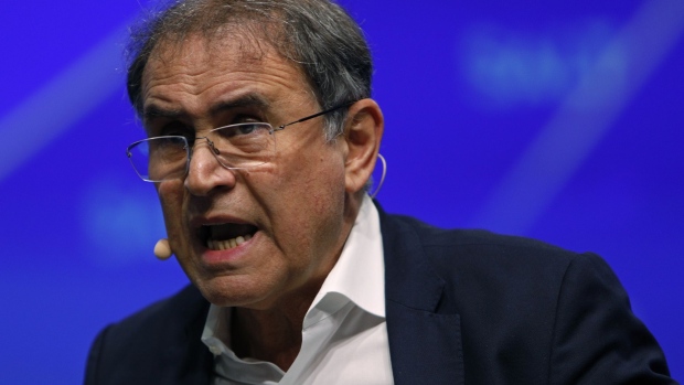Nouriel Roubini, chief executive officer of Roubini Macro Associates Inc., speaks during the Skybridge Alternatives (SALT) conference in Las Vegas, Nevada, U.S., on Wednesday, May 8, 2019. SALT brings together investors, policy experts, politicians and business leaders to network and share ideas to unlock growth opportunities in finance, economics, entrepreneurship, public policy, technology and philanthropy.