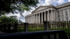 The U.S. Treasury Department building in Washington, D.C., U.S., on Saturday, June 26, 2021.