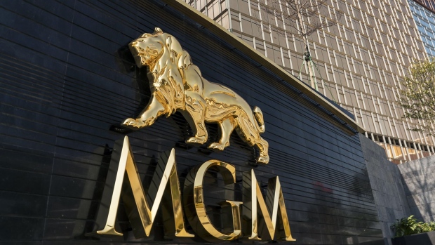 Signage for the MGM Cotai casino resort, developed by MGM China Holdings Ltd., is displayed outside the casino resort in Macau.