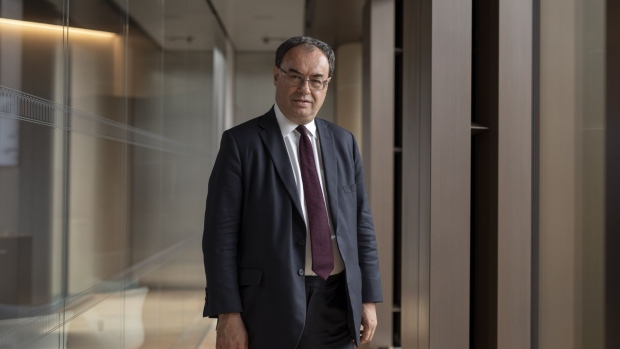 Andrew Bailey, chief executive officer of Financial Conduct Authority, poses for a photograph following a Bloomberg Television interview in London, U.K., on Monday, Sept. 16, 2019. The European Union should urgently reconsider its plan to prohibit some trading in London if a no-deal Brexit occurs next month, according to the U.K.'s top market watchdog.