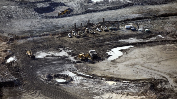 Drills and heavy equipment are seen at the Agnico Eagle Mines Ltd. Amaruq mine site in this aerial photograph taken above Amaruq, Nunavut, Canada, on Tuesday, July 30, 2019. Mining is the largest private sector employer in Canada's Arctic, generating up to a quarter of gross domestic product across the three northern territories and accounting for one in six jobs. Photographer: Cole Burston/Bloomberg