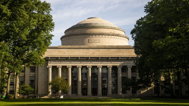 The Great Dome on Killian Court at the Massachusetts Institute of Technology (MIT) campus in Cambridge, Massachusetts.