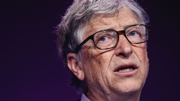 LONDON, ENGLAND - APRIL 18: American businessman and philanthropist Bill Gates makes a speech at the Malaria Summit at 8 Northumberland Avenue on April 18, 2018 in London, England. The Malaria Summit is being held today to urge Commonwealth leaders to commit to halve cases of malaria across the Commonwealth within the next five years with a target to 650,000 lives. (Photo by Jack Taylor/Getty Images) Photographer: Jack Taylor/Getty Images Europe