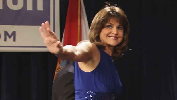 Annette Taddeo on November 4, 2014 in St. Petersburg, Florida. Crist lost to incumbent Republican Governor Rick Scott. (Photo by Joe Raedle/Getty Images)