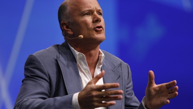 Mike Novogratz, founder and chief executive officer of Galaxy Investment Partners LLC, speaks during the Skybridge Alternatives (SALT) conference in Las Vegas, Nevada, U.S., on Wednesday, May 8, 2019. SALT brings together investors, policy experts, politicians and business leaders to network and share ideas to unlock growth opportunities in finance, economics, entrepreneurship, public policy, technology and philanthropy.
