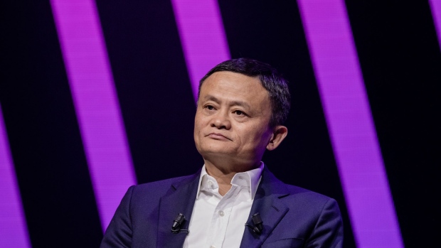 Jack Ma, chairman of Alibaba Group Holding Ltd., pauses during a fireside interview at the Viva Technology conference in Paris, France, on Thursday, May 16, 2019. Donald Trump’s latest offensive against China’s Huawei Technologies Co. puts Europe in an even bigger bind over which side to pick, but France's President Emmanuel Macron is holding the line.