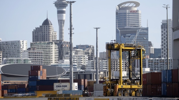 The Ports of Auckland terminal in Auckland, New Zealand. Photographer: Brendon O'Hagan/Bloomberg