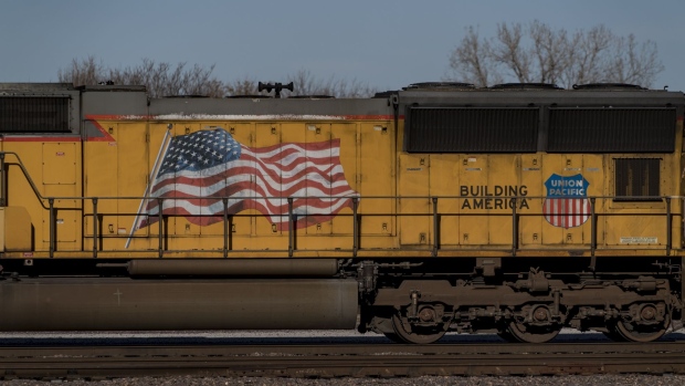 A Union Pacific freight train in Dupo, Illinois. Photographer: Luke Sharrett/Bloomberg