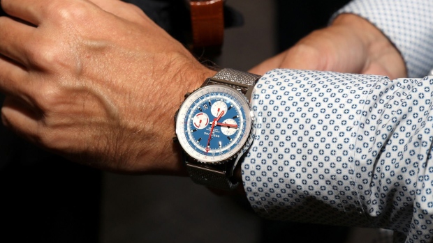 DALLAS, TEXAS - SEPTEMBER 29: Breitling partners with American Airlines to unveil the All-New Breitling Navitimer American Airlines Limited Edition Watch at Bachendorf's Galleria Dallas on September 29, 2021 in Dallas, Texas. (Photo by Rick Kern/Getty Images for Breitling)