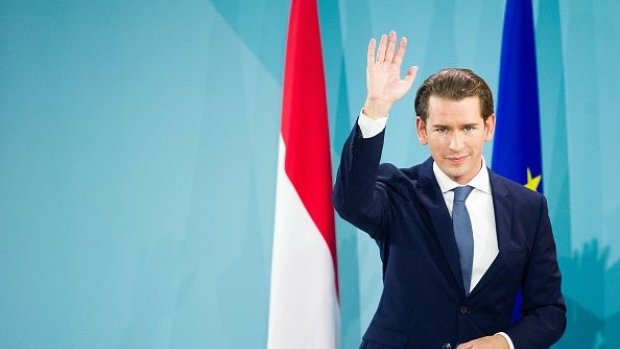 VIENNA, AUSTRIA - SEPTEMBER 29: Former Chancellor Sebastian Kurz of the Austrian People's Party (OeVP) waves to supporters after initial election results give the OeVP a strong, first place finish in elections to the National Council on September 29, 2019 in Vienna, Austria. The elections are taking place following the so-called Ibiza affair, which brought down then Vice-Chancellor and leader of the FPOe, Heinz-Christian Strache, but also eventually led to the dissolution of the entire government. The Austrian People"u2019s Party of former Chancellor Sebastian Kurz is leading solidly in polls going into the election with the Social Democrats (SPOe) and Freedom Party (FPOe) in second and third place, respectively. In fourth place and with likely the biggest points gain is the Austrian Greens party. (Photo by Michael Gruber/Getty Images)